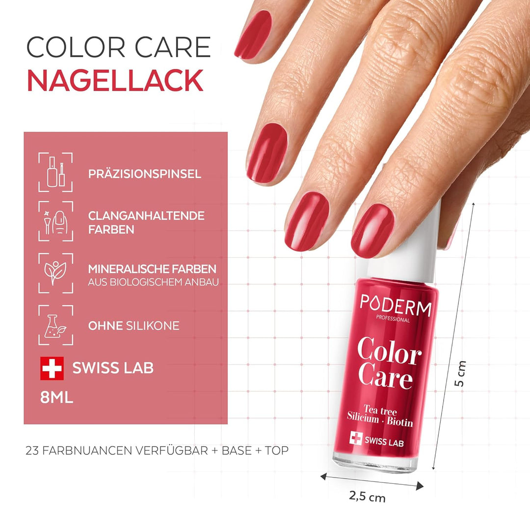PODERM - Nagellack TEA TREE FÜR NAGELPILZ - GELBE/BESCHÄDIGTE NÄGEL BEHANDELN - Lackpflege verhinder