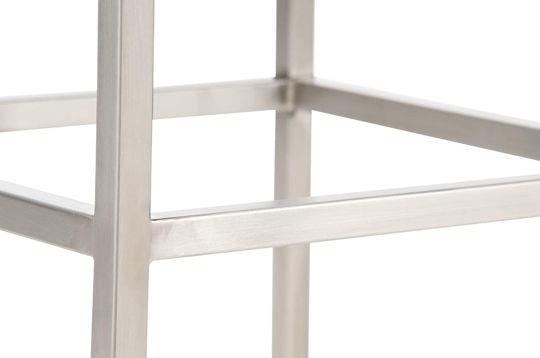 CLP 2er Set Barhocker Montreal Kunstleder I Gepolsterte Stühle Für Bartresen, Farbe:Creme, Gestell F