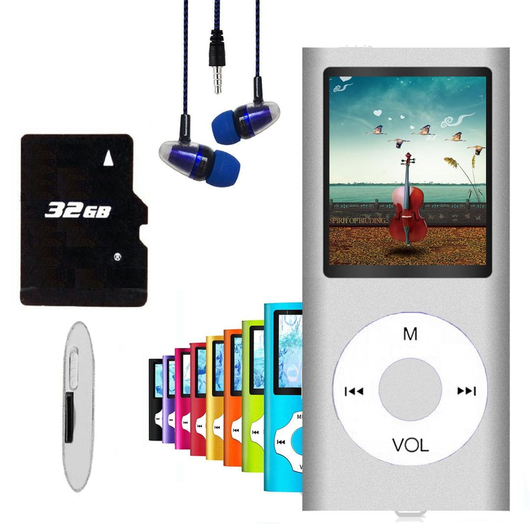 Hotechs MP3-Player/MP4-Player, MP3-Player mit 32 GB Speicherkarte, schlankes Design, digitales LCD-D