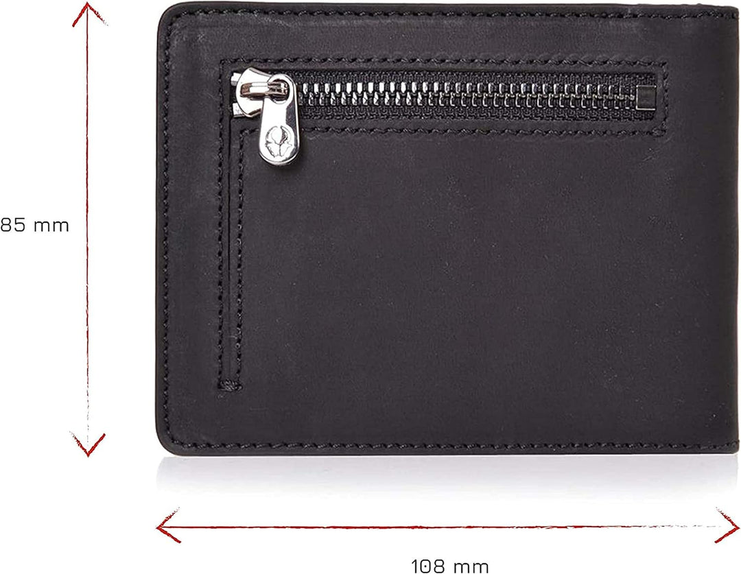 DONBOLSO Geldbörse Herren - Leder Portmonee Herre mit RFID-Schutz für Sicheres Bezahlen - Kompakte G