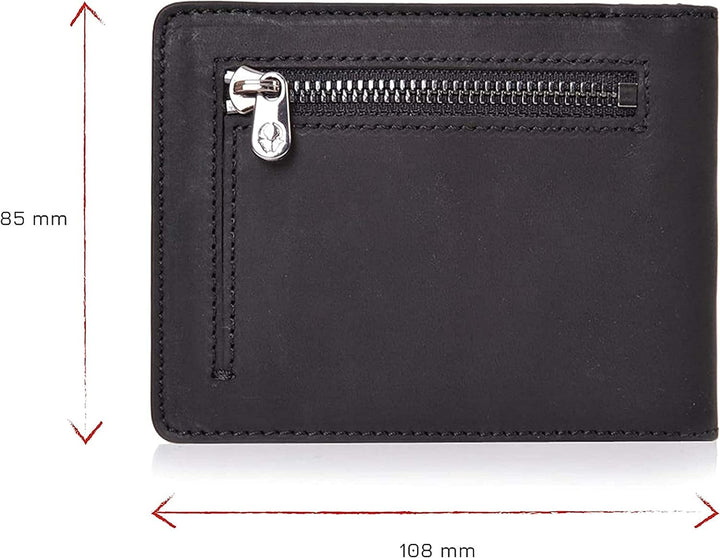 DONBOLSO Geldbörse Herren - Leder Portmonee Herre mit RFID-Schutz für Sicheres Bezahlen - Kompakte G