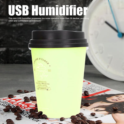 Schreibtisch-Luftbefeuchter, USB-Luftbefeuchter, 300 Ml, Kaffeetasse, Geröusc, Automatische Abschalt