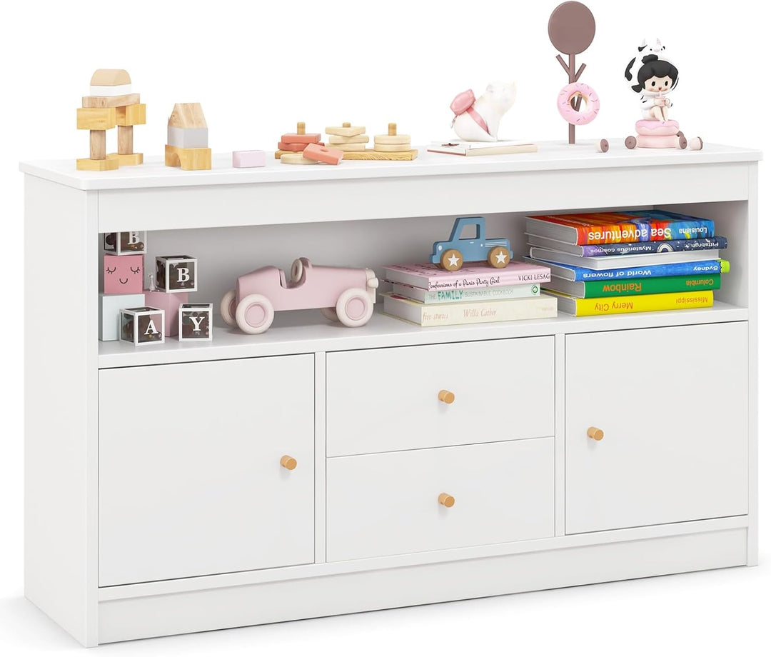DREAMADE Kinderregal, Spielzeugschrank mit 3 Schubladen, Kinderzimmer Aufbewahrung Spielzeug Organiz