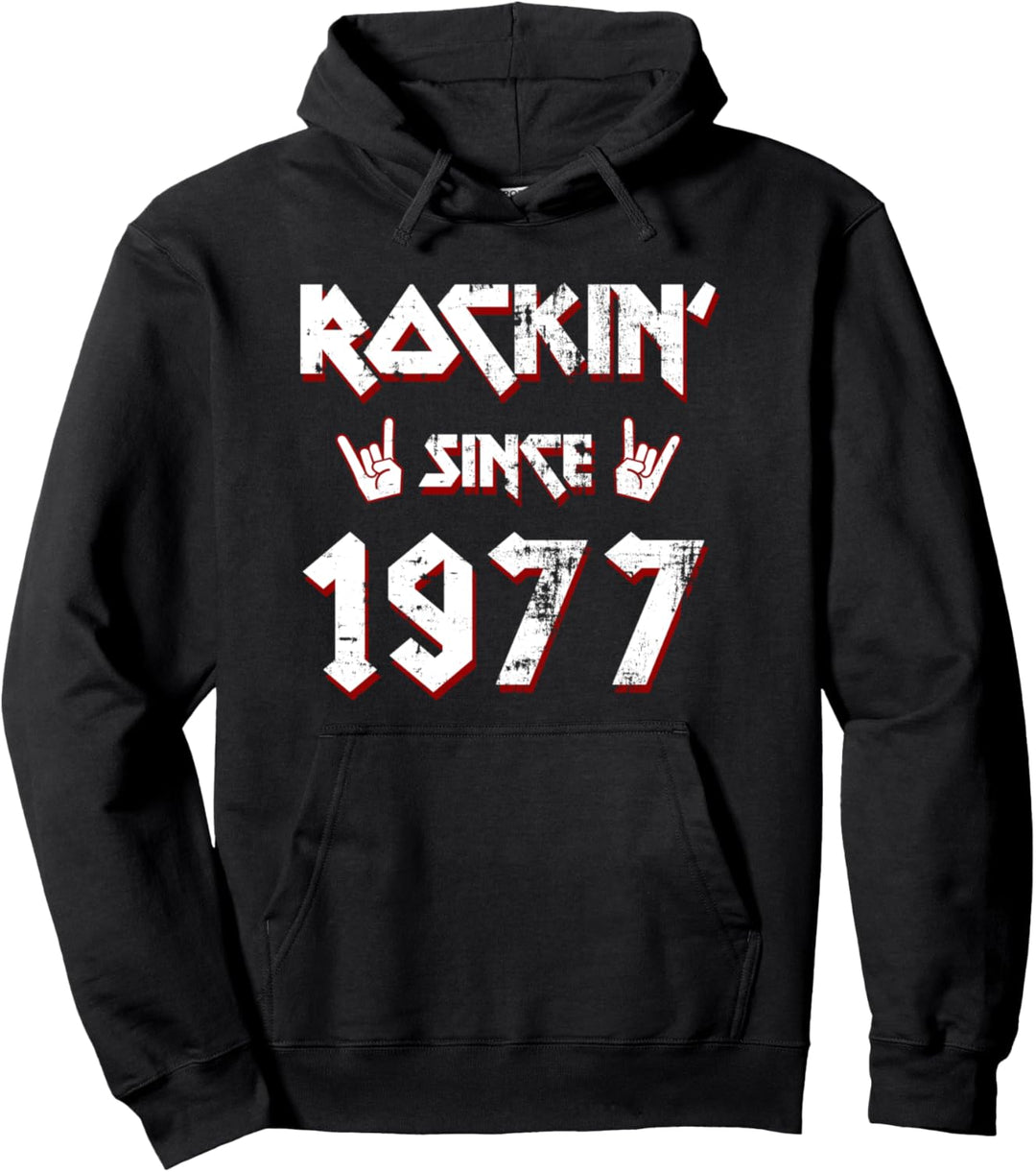 Rockin Since 1977 45 Jahre Alt Geburtstagsgeschenk Pullover Hoodie