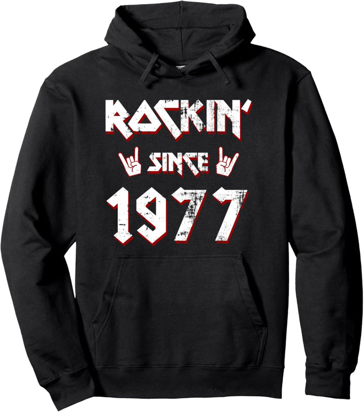 Rockin Since 1977 45 Jahre Alt Geburtstagsgeschenk Pullover Hoodie