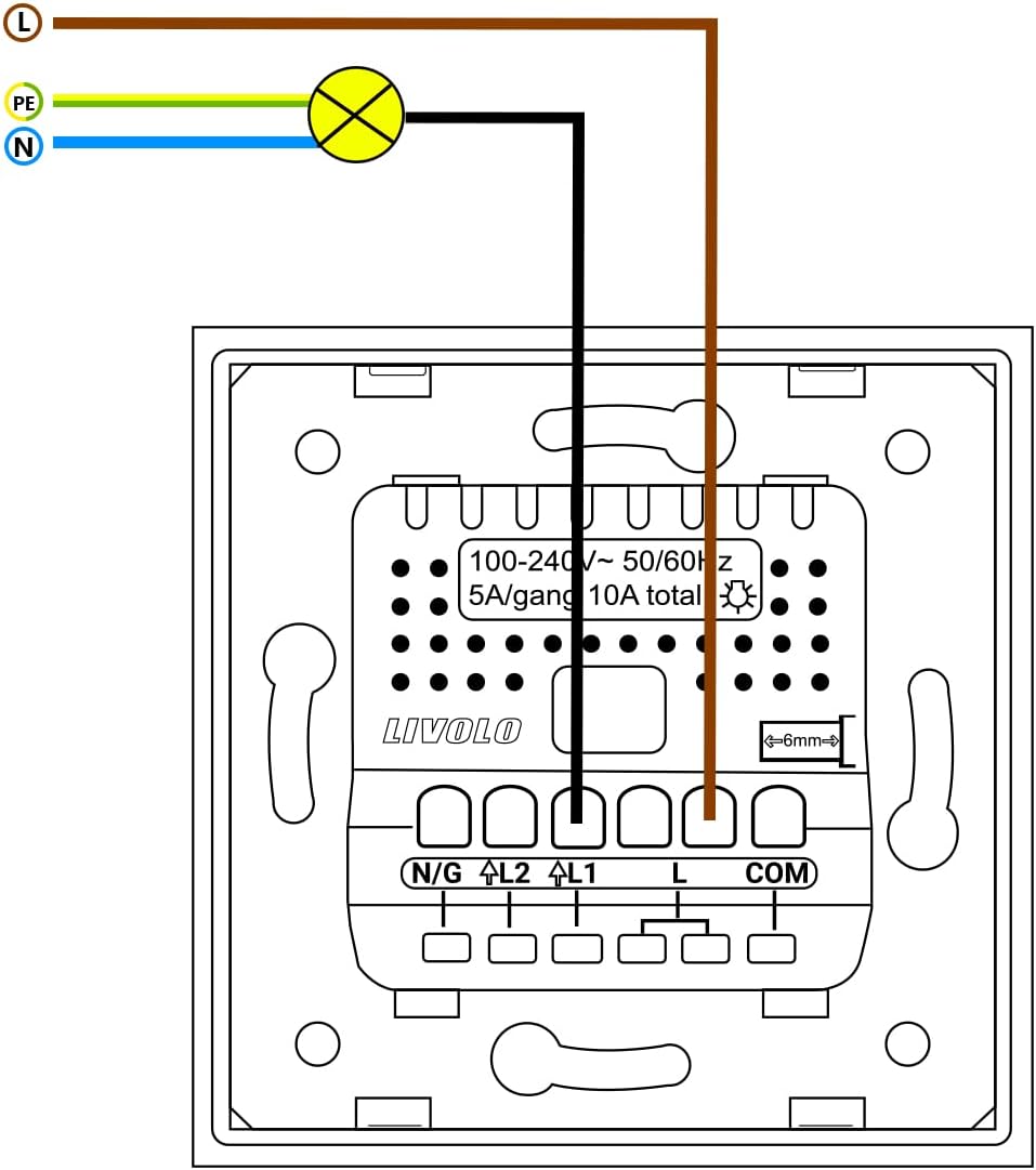 Glas Touch Lichtschalter Funkschalter Steckdosen Wechselschalter uvm in grau Kompatibel mit LIVOLO (