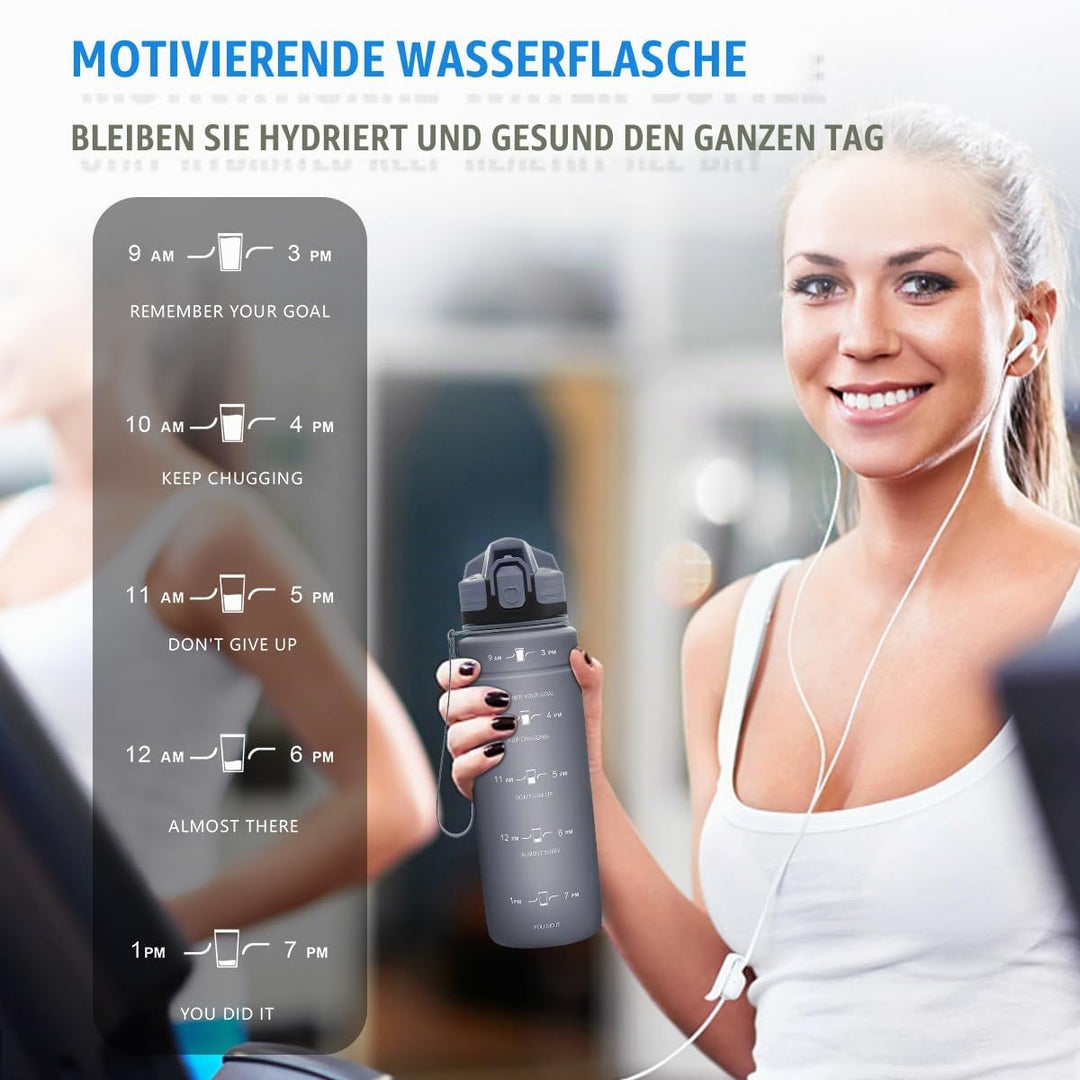 Trinkflasche 1L/500ml/ 700ml/1500ml Sportflasche, BPA-frei Tritan Trinkflasche Sport Auslaufsicher m