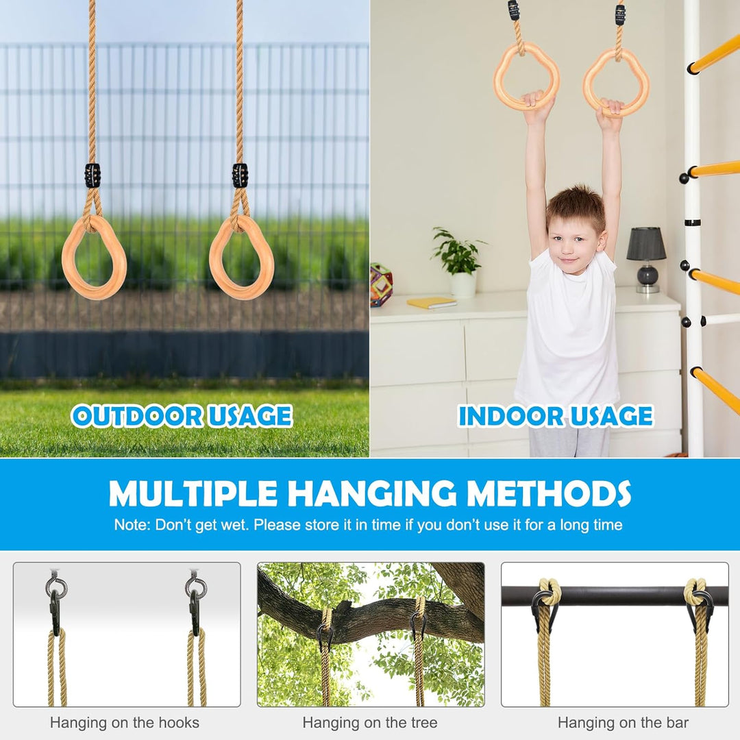Trapez Schaukel, Trapez Schaukel Outdoor mit Ringe Multifunktions Schaukel Trapez Kinder mit Verstel