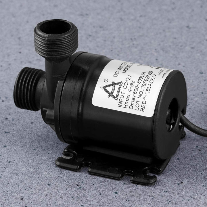 UEETEK DC 12V 800L / H 5M Brushless Tauchwasserpumpe für Brunnenpool Solarumlaufsystem Wasserzirkula