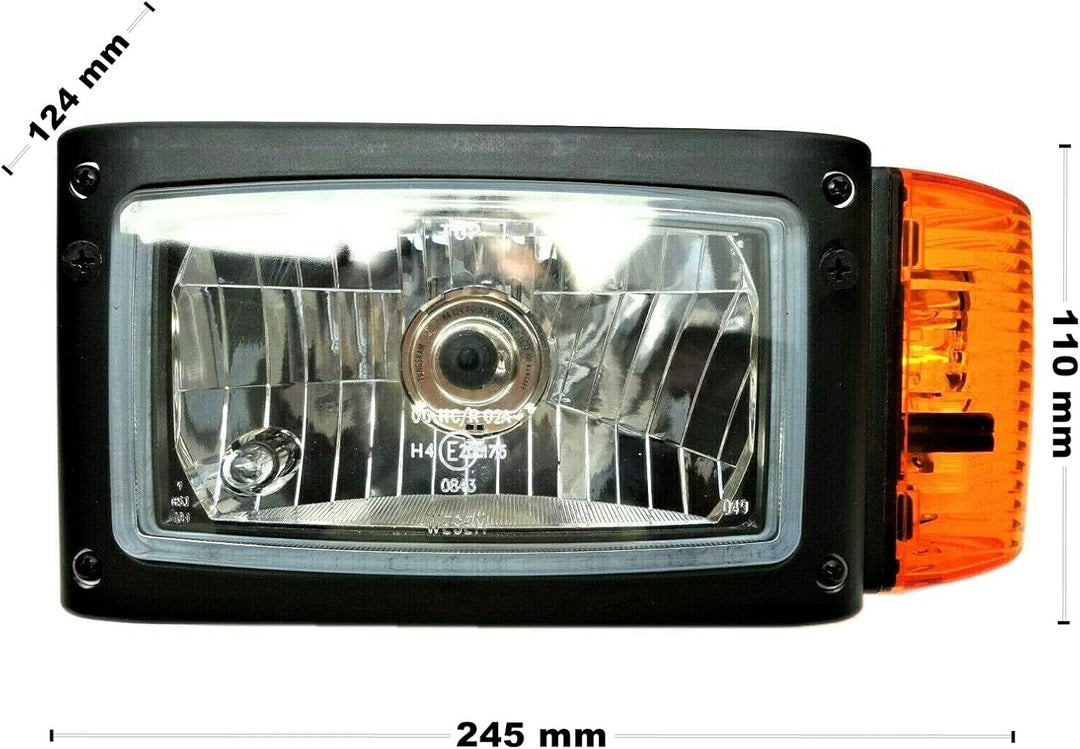 Ml Links H4 Scheinwerfer mit Blinker 12V für Radlader Baumaschinen Bagger Manitou