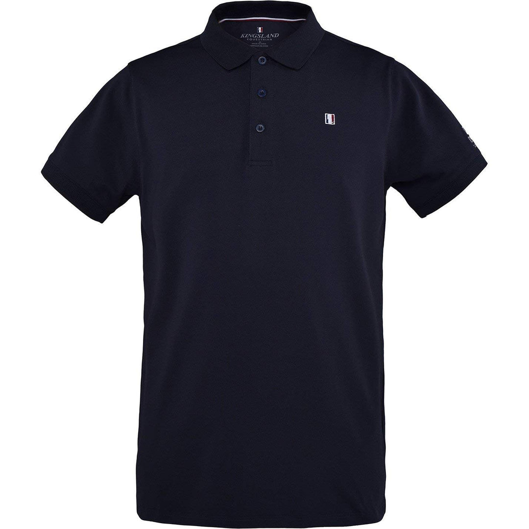 Kingsland Herren Poloshirt Classic Navy dunkelblau mit V-Ausschnitt S Marine, S Marine
