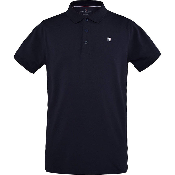 Kingsland Herren Poloshirt Classic Navy dunkelblau mit V-Ausschnitt S Marine, S Marine