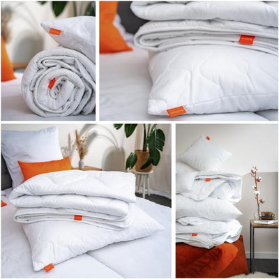 sleepling 192808 Bettwaren Set | Kopfkissen 80 x 80 cm + Winter Bettdecke 155 x 220 cm | warme Winte