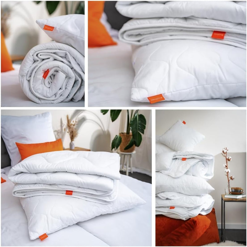 sleepling 192805 Bettwaren Set | Kopfkissen 80 x 80 cm + Ganzjahresbettdecke 135 x 200 cm | medium B