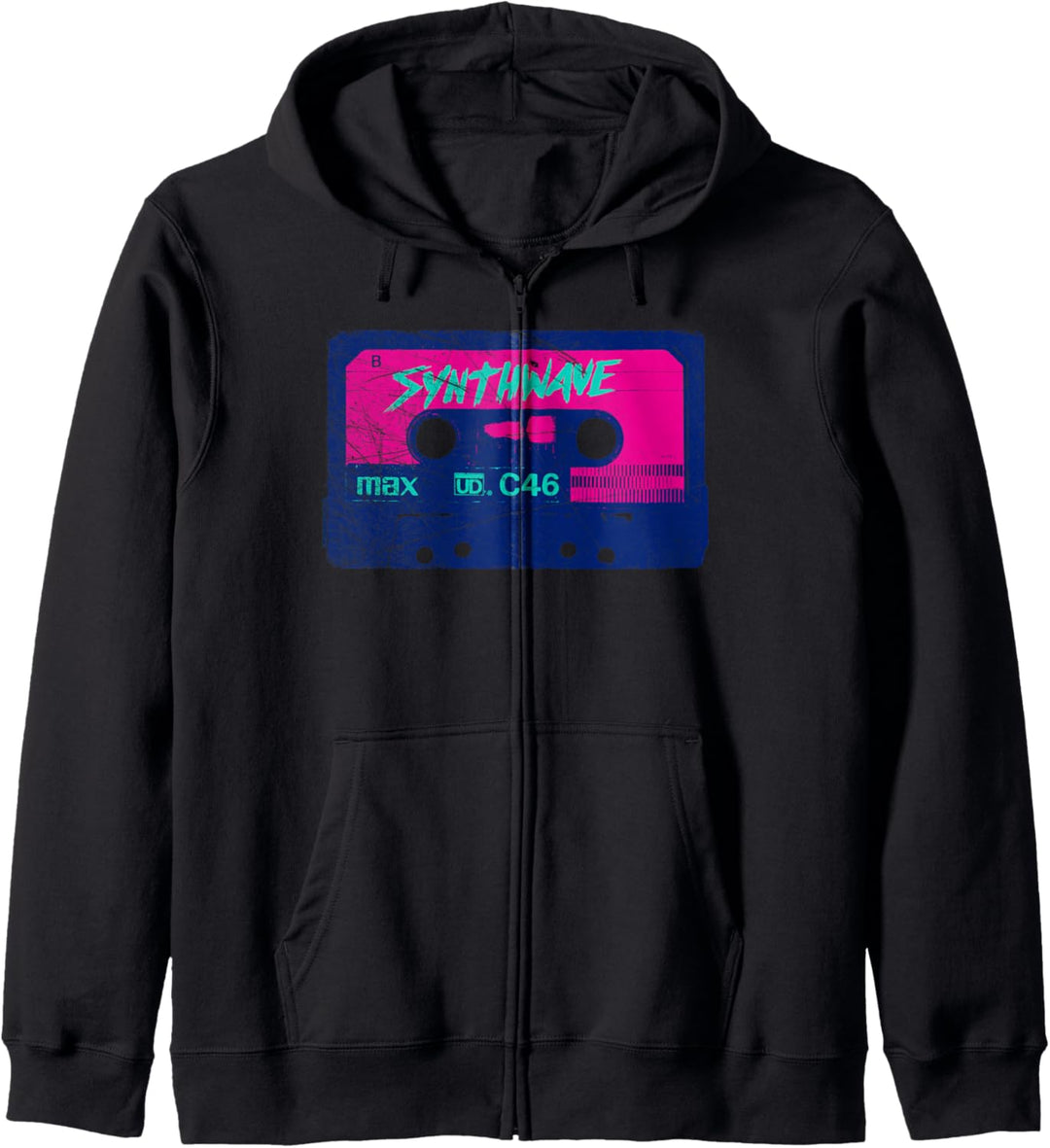 Synthwave Retrowave Aesthetic Vintage Drive Laser Kassette Kapuzenjacke
