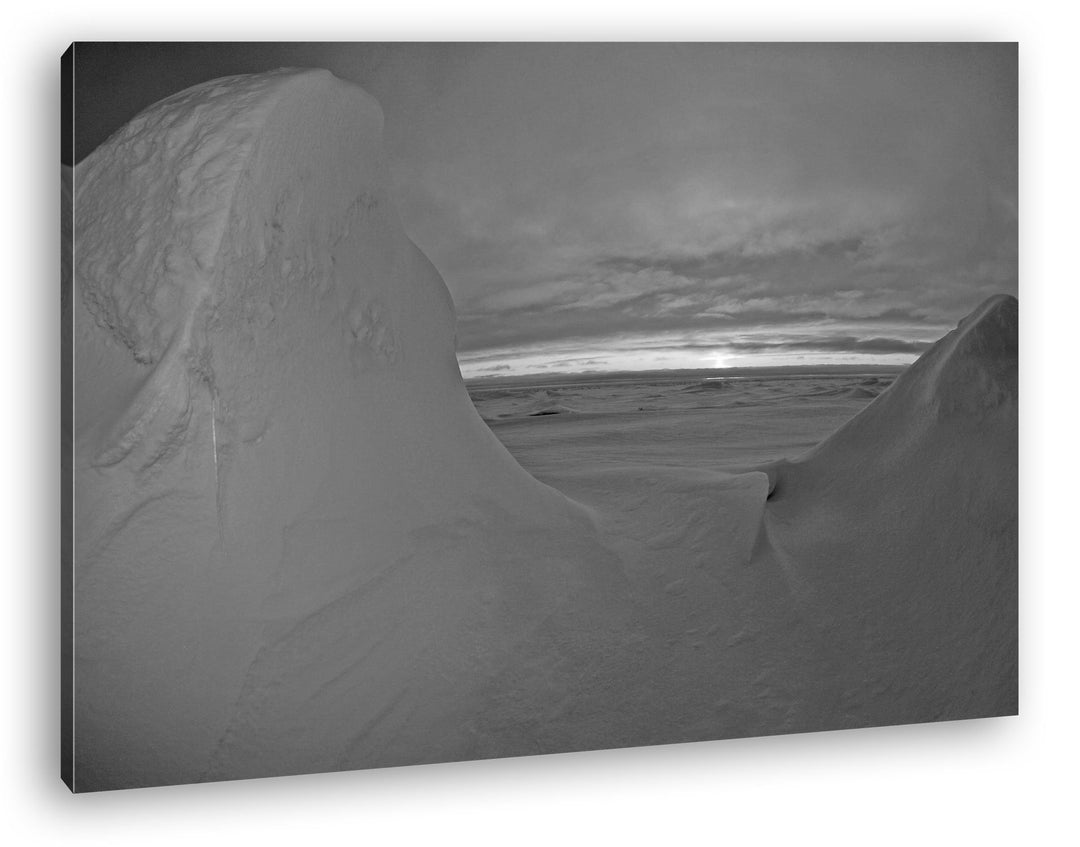 deyoli Sonnenaufgang am Nordpol Effekt: Schwarz/Weiss Format: 60x40 als Leinwand, Motiv fertig gerah