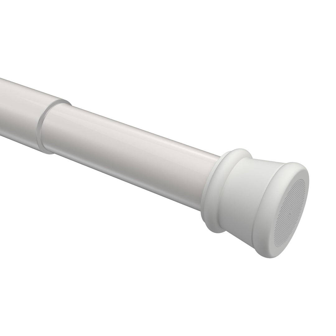 INTERDECO Spannstangen Weiss ausdrehbare Klemmstangen mit Gummistopfen 26/23 mm Ø Tensofix, 125-220