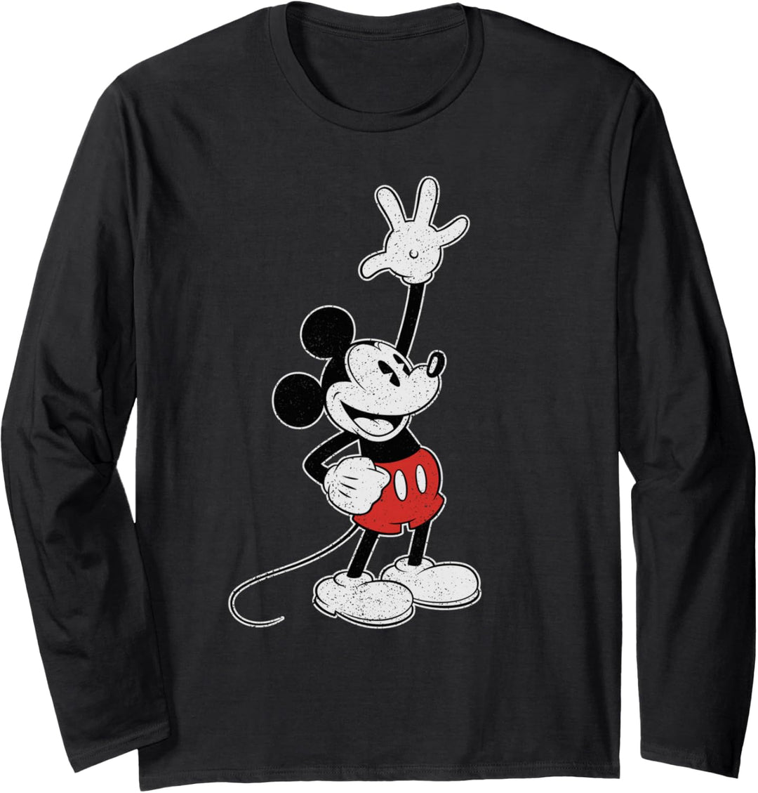 Disney Vintage Mickey Mouse Hey There Langarmshirt