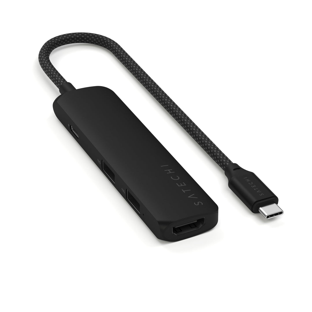 SATECHI 4-in-1 USB-C Hub Slim Plus, Multiport-Adapter, Dockingstation mit 4K HDMI, 100W Power Delive