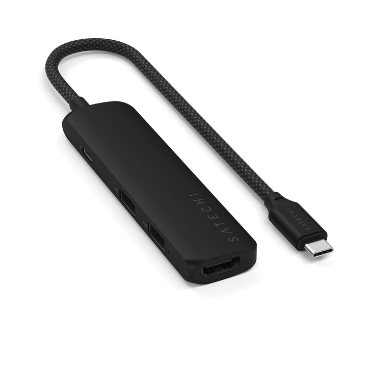 SATECHI 4-in-1 USB-C Hub Slim Plus, Multiport-Adapter, Dockingstation mit 4K HDMI, 100W Power Delive