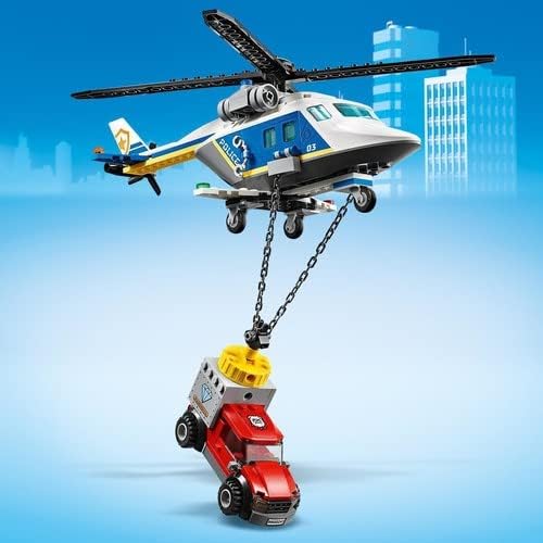LEGO 60243 City Police Verfolgungsjagd mit dem Polizeihubschrauber Spielzeug, Spielzeug