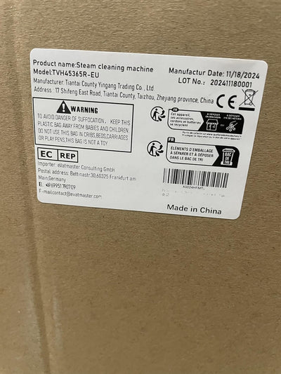 2500W Dampfreiniger, Handdampfreiniger für die Reinigung mit 6 Bürstenköpfen, 6 Geschwindigkeiten, h