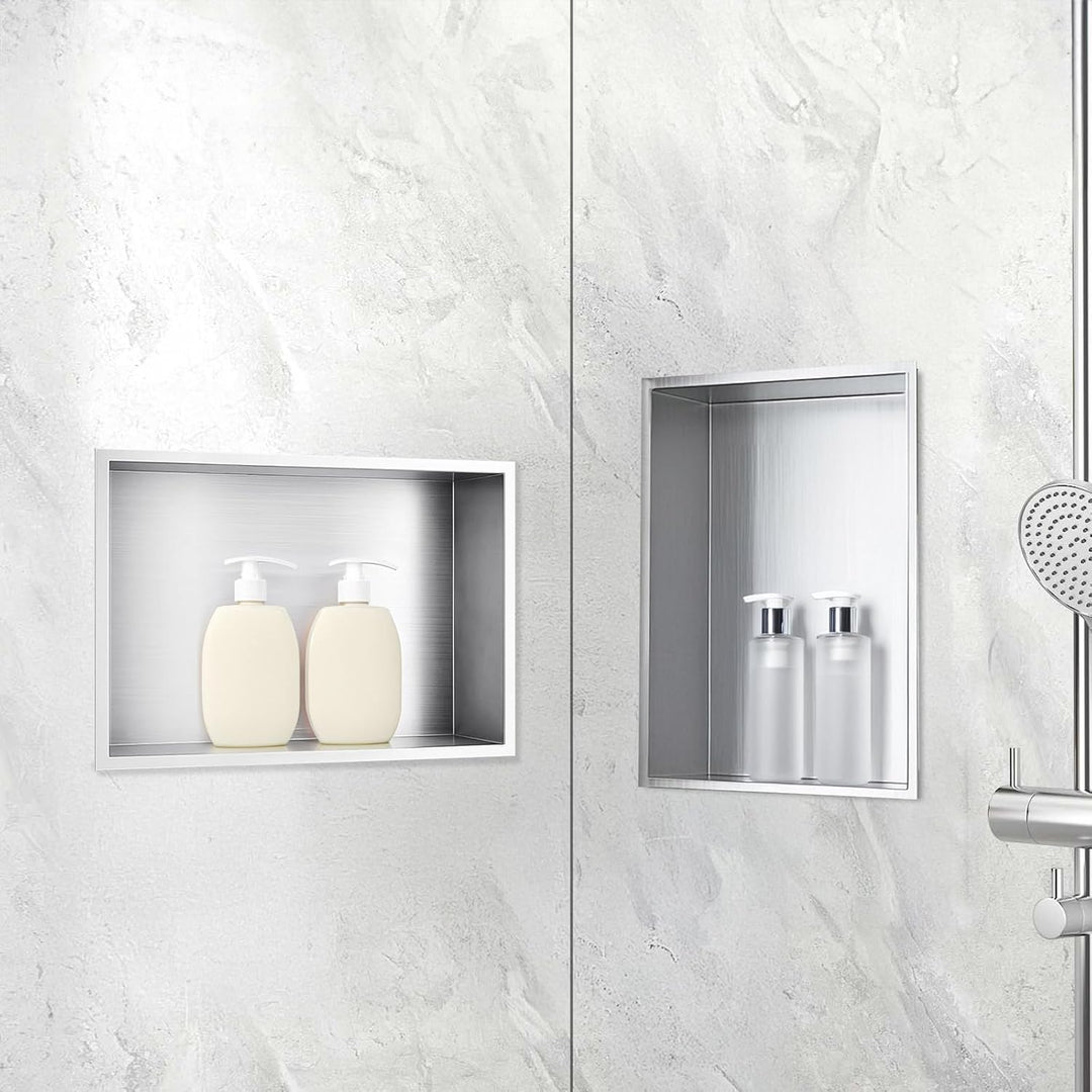 Wandnische Dusche,Wandnische Dusche Edelstahl,Wandnische Einzelregal Lagerung,Duschnische 30 * 45 *
