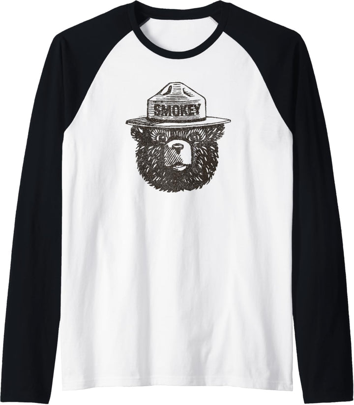 Smokey Bear Porträt Raglan