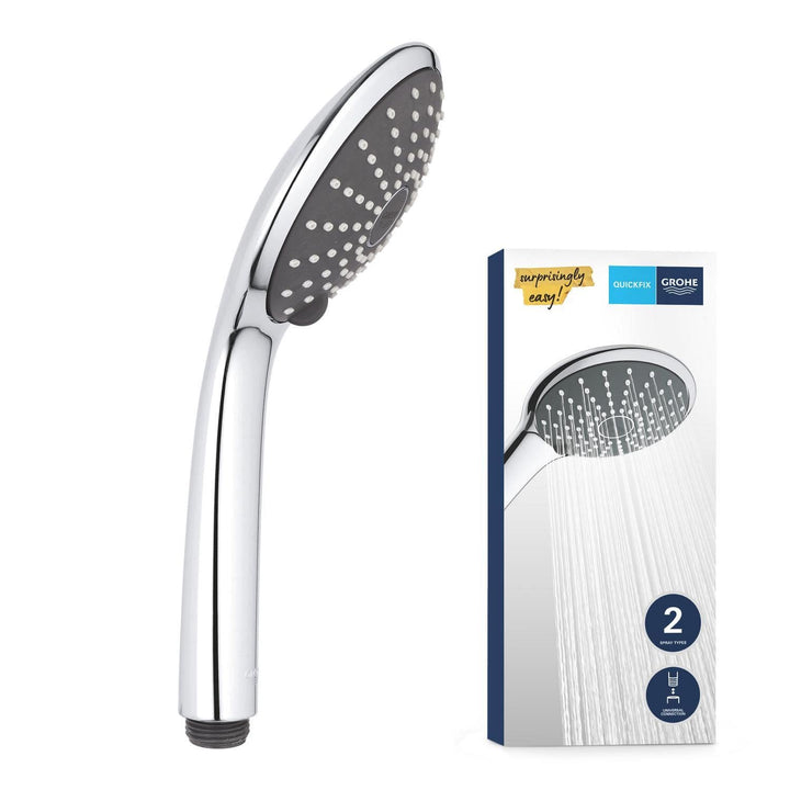GROHE Vitalio Joy 110 - Handbrause (wassersparend, mit 2 Strahlarten, Antikalk System), rund, chrom,