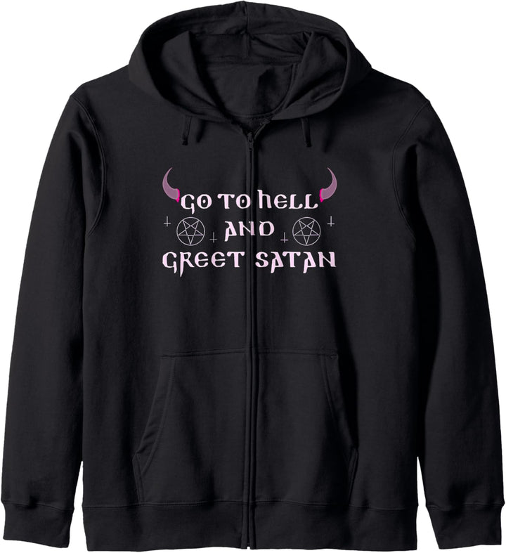 Aesthetic Pastel Goth Satan Lucifer Baphomet Yami Kawaii Kapuzenjacke