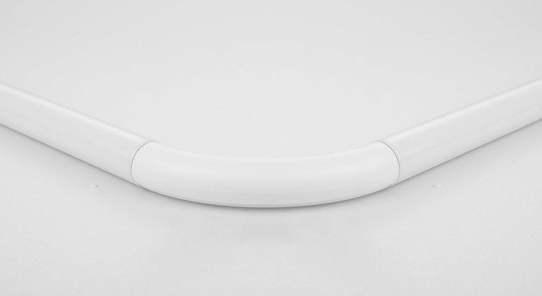 RIDDER 159501 Winkelstange, Universalwinkelstange, Duschvorhangstange, Ø 20 mm, Aluminium, weiss Ø 2