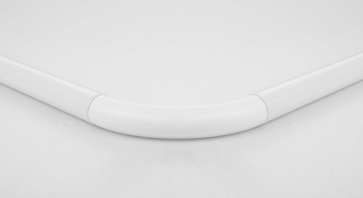 RIDDER 159501 Winkelstange, Universalwinkelstange, Duschvorhangstange, Ø 20 mm, Aluminium, weiss Ø 2