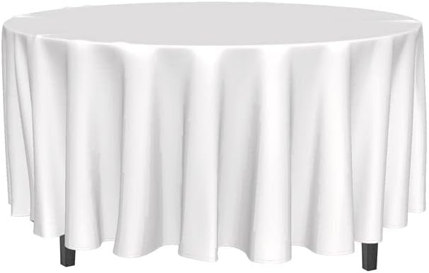 Soleil d'ocre Tischdecke mit Fleckschutz rund 180 cm ALIX weiss, Weiss 180 cm (Rund)