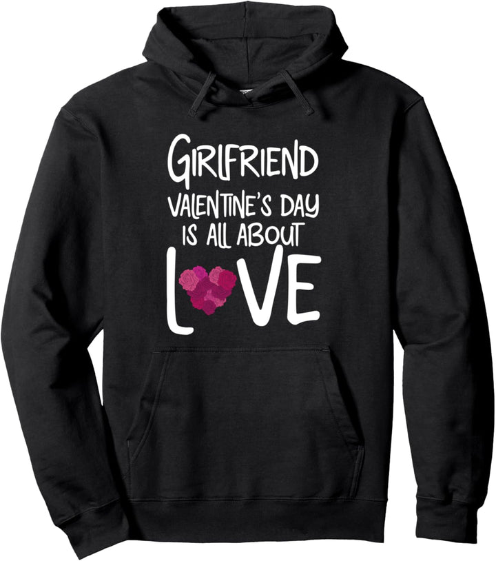 Freundin Valentinstag Is All About Love Loving Couple Pullover Hoodie
