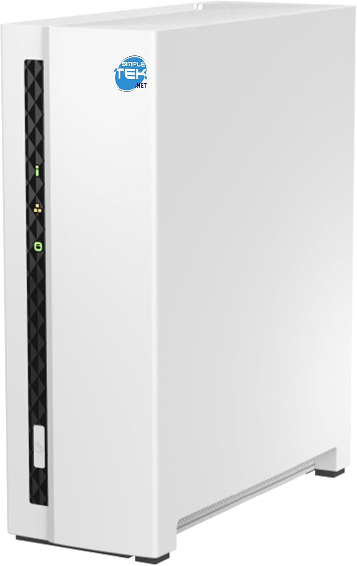 SIMPLETEK - NAS Heimnetzwerkspeicher mit 2 GB RAM, 1-Bay mit 480 GB SSD vorinstalliert, USB, Gigabit