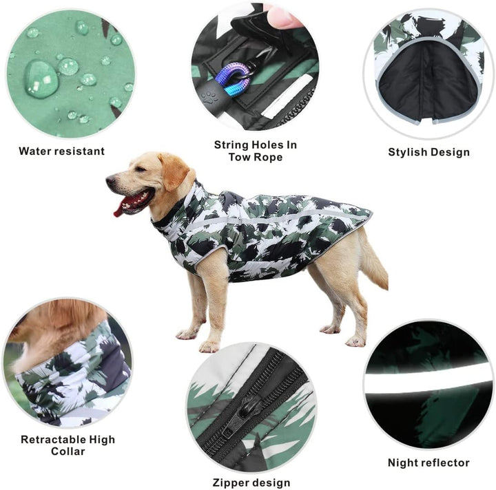Idepet Haustier Katze Hundemantel, warme Hundepullover Winter klein mittel gross Hundejacken Weste W