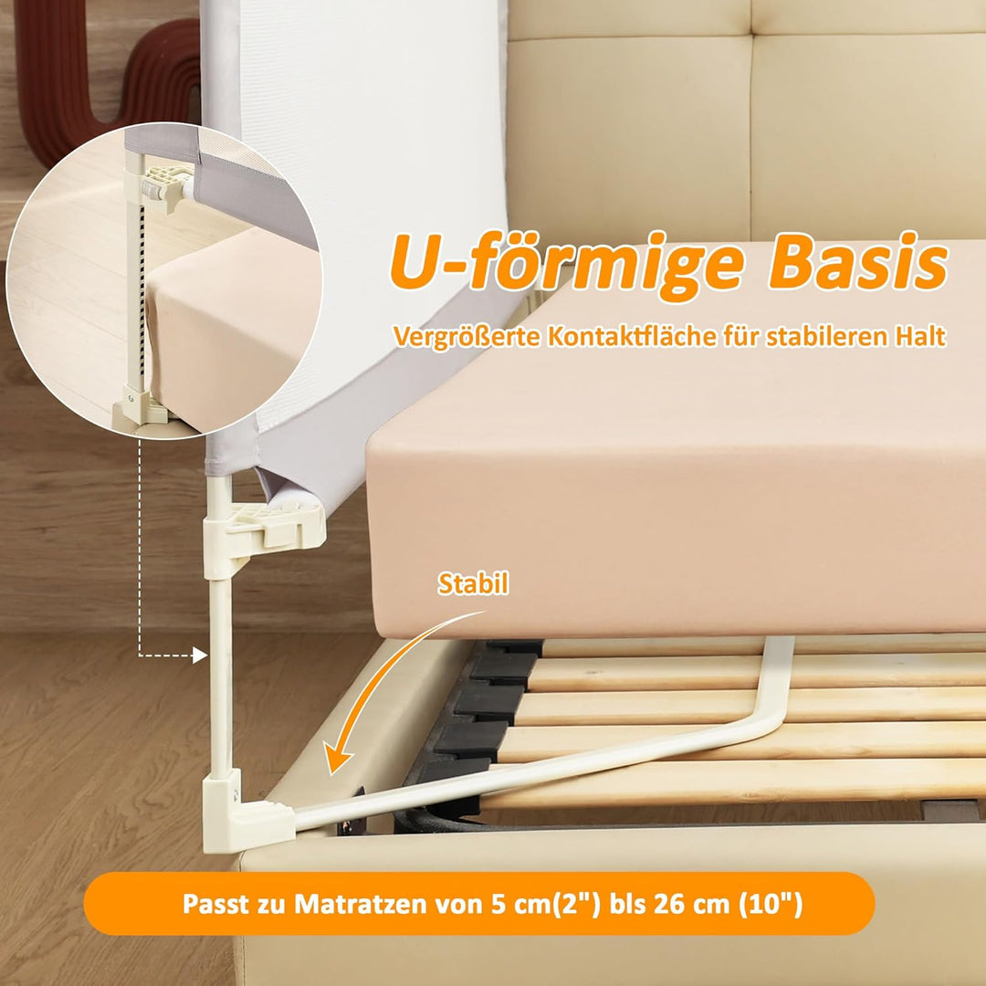 Bettgitter für Kleinkinder, Bettschutzgitter Kinderbettgitter für Kinder Babybettgitter Klappbar, Ki