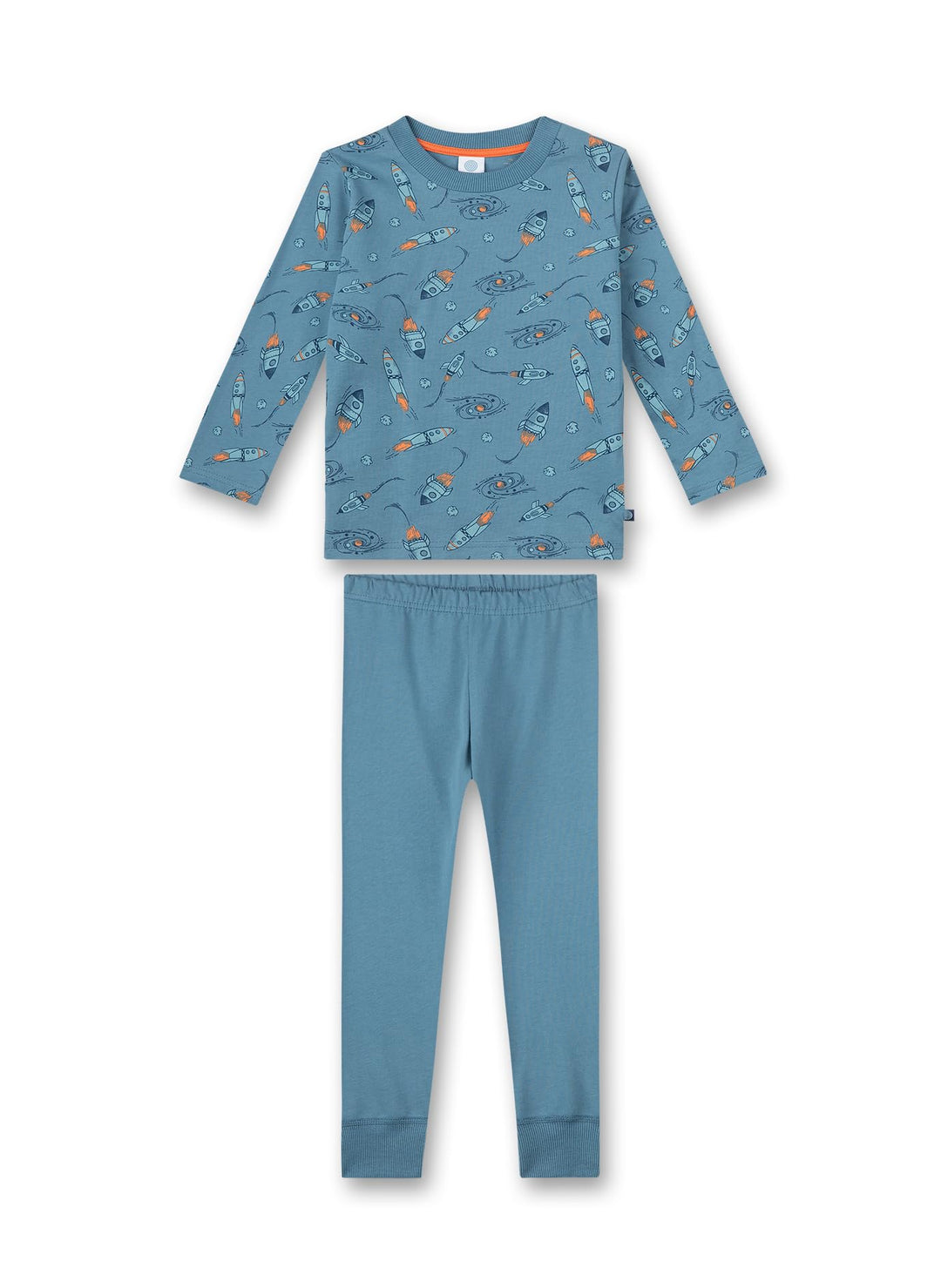 Sanetta Jungen-Schlafanzug lang blau Raketen 98 Blau, 98 Blau