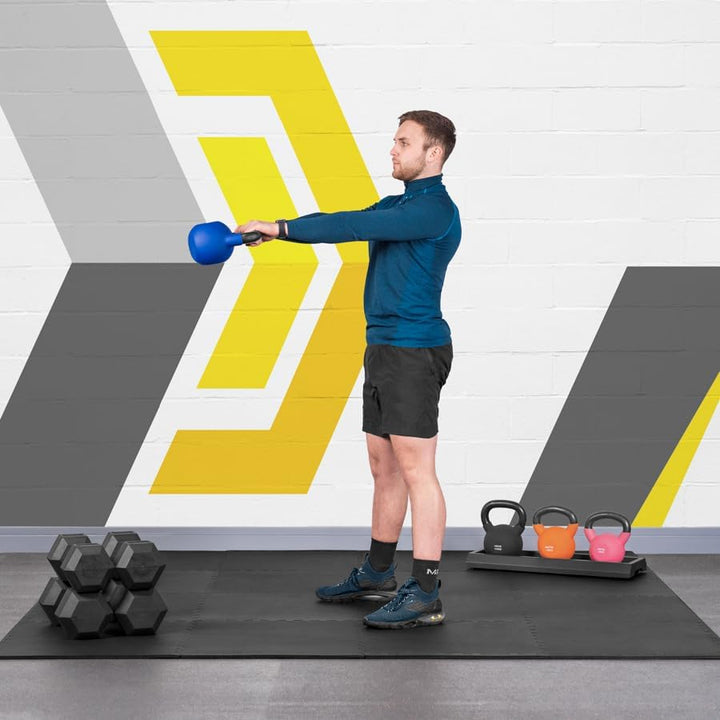 FORZA ineinandergreifende Boden-Gymnastikmatten │ 60cm² grosse Fliesen │ EVA-Schaumstoffpolsterung S