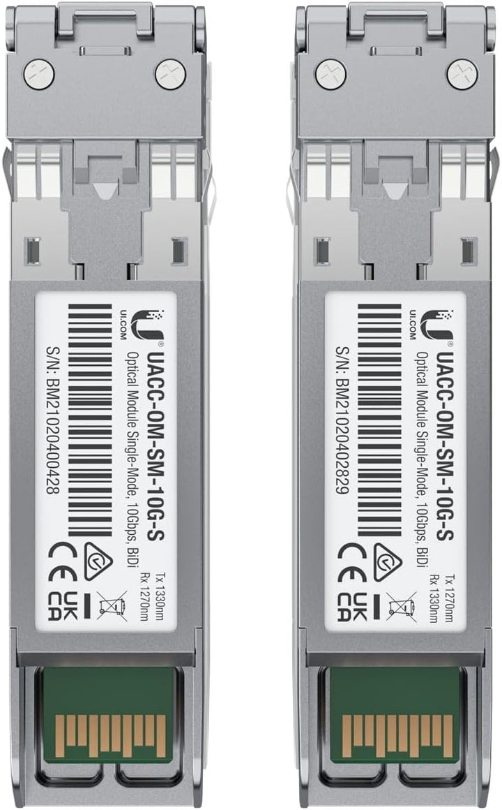 Ubiquiti U Fiber, Single-Mode Module, 10G, BiDi, 2-Pack