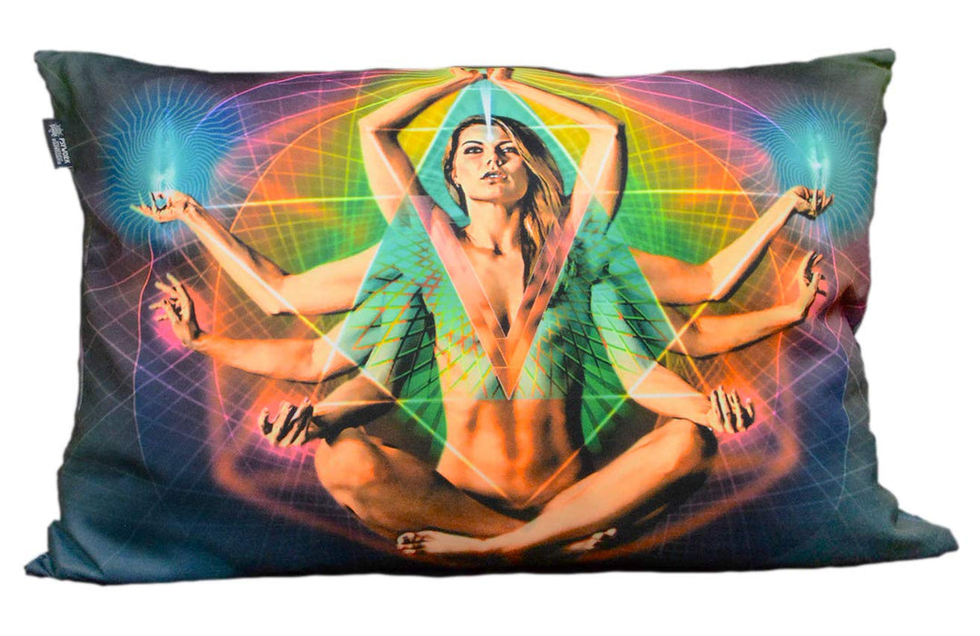 PSYWORK Schwarzlicht Kissen Neon Resonance, 50x70cm