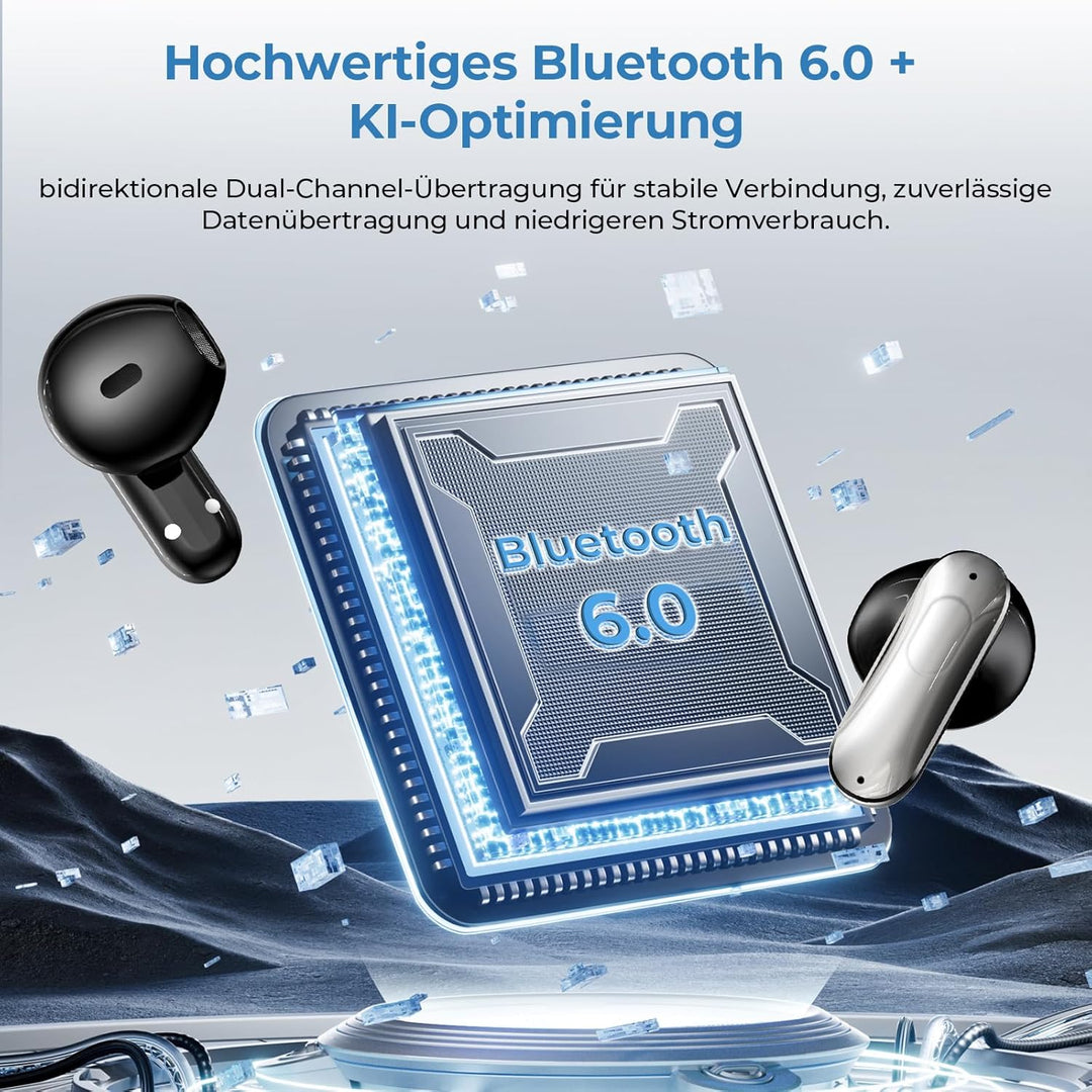 NE48 KI Übersetzer Kopfhörer, 3-in-1 Bluetooth 6.0 Übersetzungskopfhörer, Echtzeitübersetzung in 165