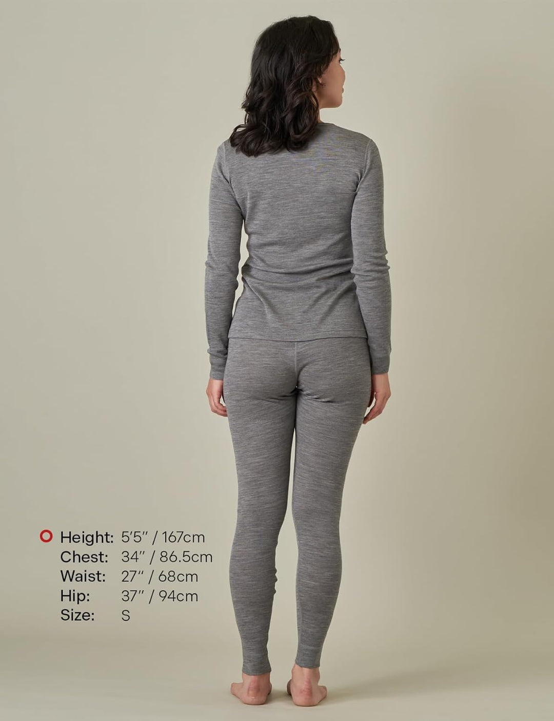 LAPASA Merino Wolle Unterwäsche Set Damen, Merinowolle Thermounterwäsche Unterhemd Langarmshirt, Unt
