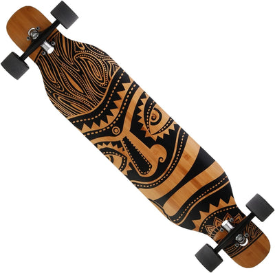 FunTomia Longboard mit 3 Flex Stufen Drop Through Cruiser Komplettboard Mach1 Speed Kugellager T-Too