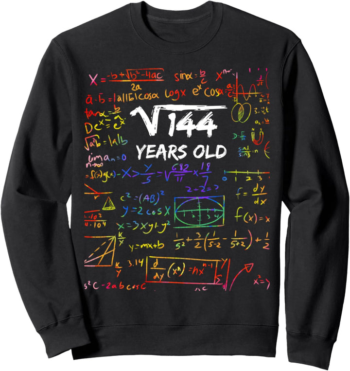 Quadratwurzel von 144 12. Geburtstag 12 Jahre altes Geschenk Sweatshirt