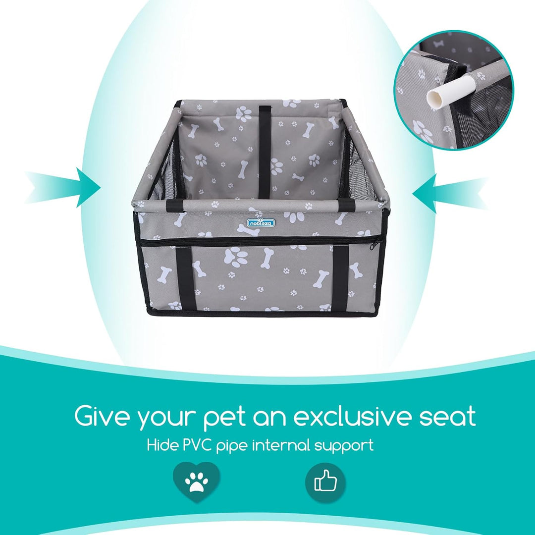 Nobleza - Stabiler Auto Hundesitz für Kleine bis Mittlere Hunde, Wasserfestes Material, Faltbar für
