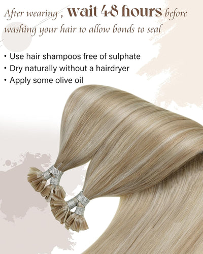 Hetto Bondings Extensions Echthaar Remy U Tip Echthaar Extensions Blond Keratin Bonding Extensions E