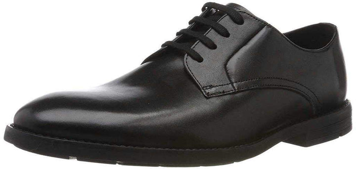 Clarks Herren Howard Walk Oxford 39.5 EU Schwarzes Dunkelschwarzes Leder, 39.5 EU Schwarzes Dunkelsc
