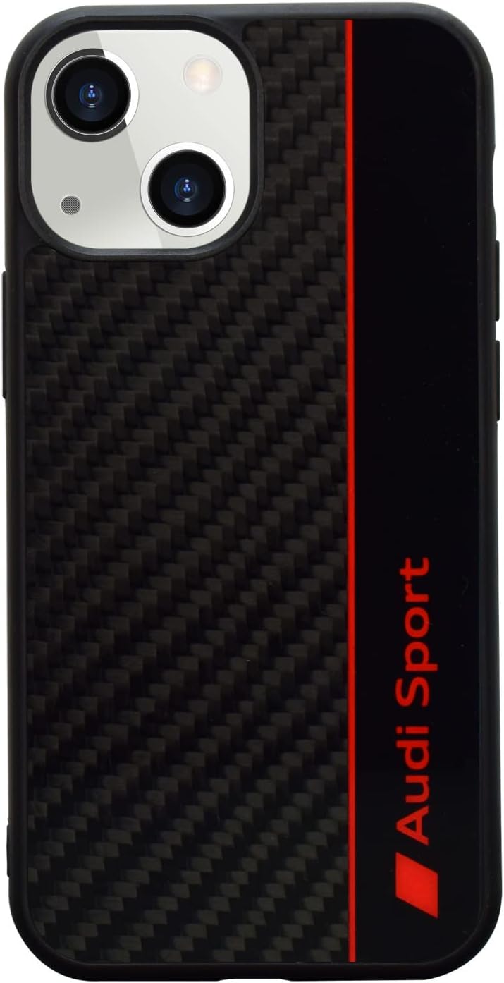 Audi Sport Handyhülle - Kompatibel mit iPhone 13 Mini - Stossabsorbierende Hülle mit Carbon - mit pr