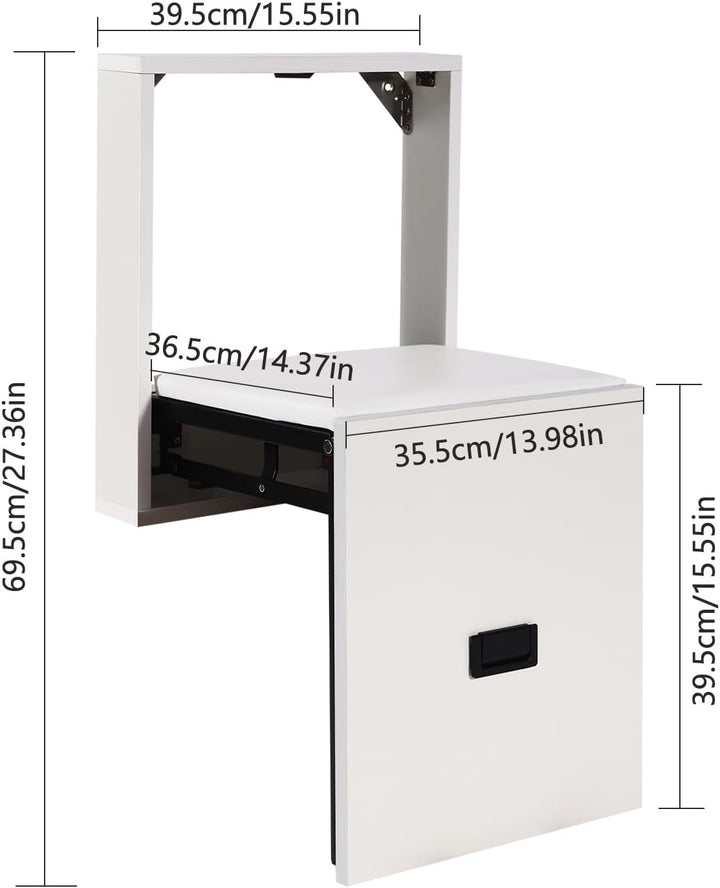DHQCQL Wandklappstuhl, Klappstuhl Wandmontage, 7.5cm Gefaltete Dicke, Schnelle Schuhwechsel oder Ruh